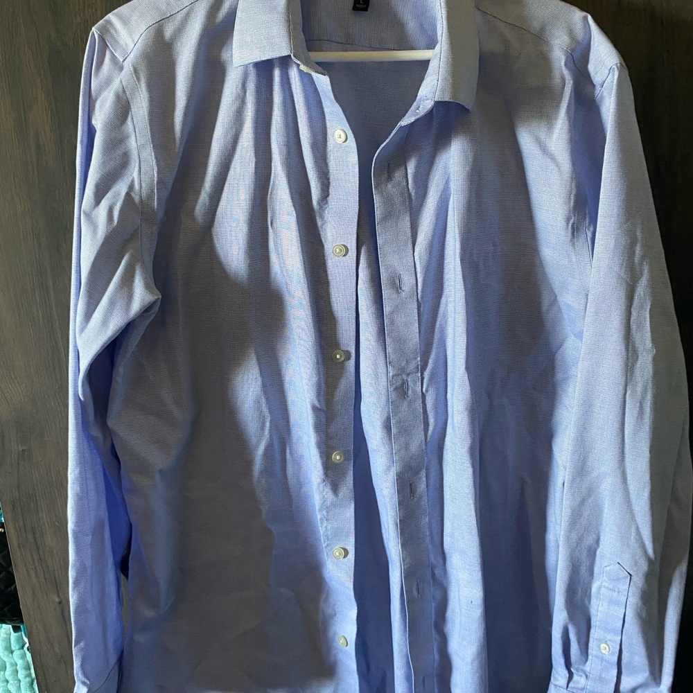 Banana Republic Men's Blue Dress Shirt size L very good condition 100% Cotton